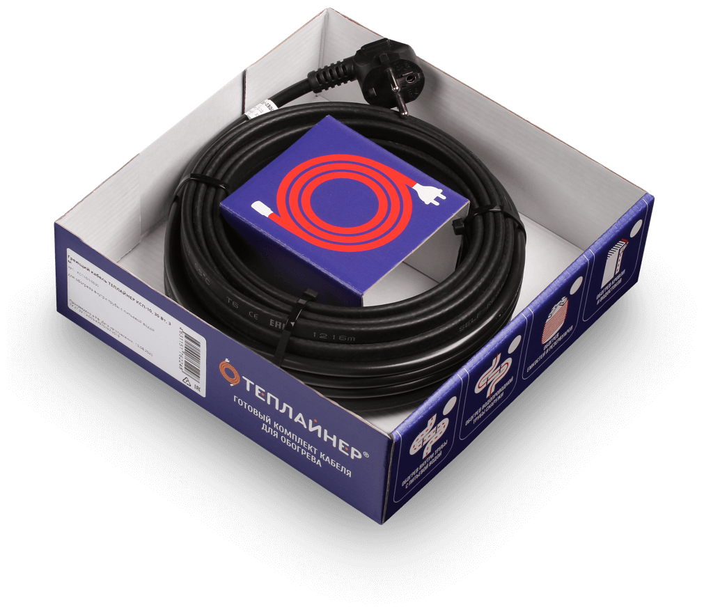 Греющий кабель теплайнер КСК-30, 360 Вт, 12 м - фотография № 2