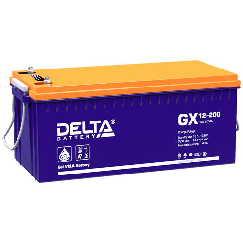 Аккумуляторная батарея DELTA Battery GX 12-200 12В 200 А·ч аккумулятор гелевый delta gx 12 17 12в 17 ач