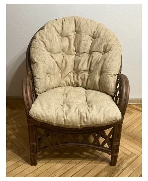 Кресло из натурального ротанга Черчиль, цвет орех матовый