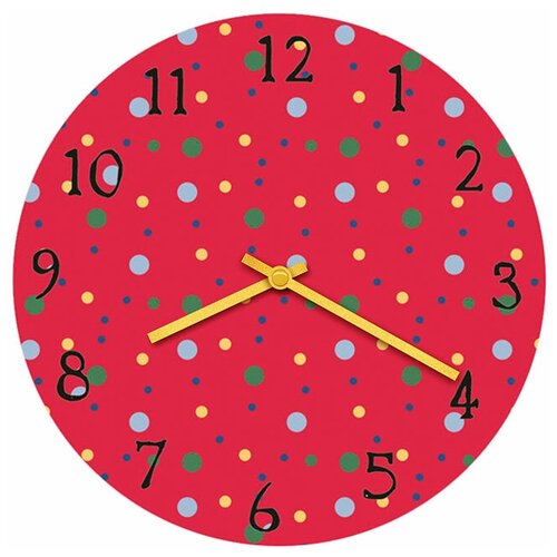 фото Svs настенные часы svs 3501192 разноцветный горошек