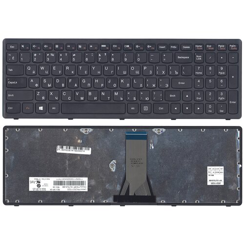 Клавиатура для ноутбука Lenovo NSK-BMFSQ черная с рамкой