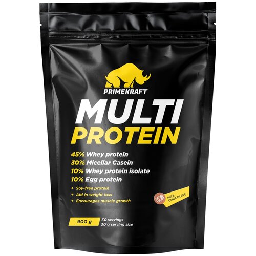 Протеин Prime Kraft Multi Protein, 900 гр., молочный шоколад onlylife изолят сывороточного белка порошок 200 г