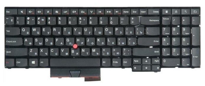 Клавиатура ZeepDeep для ноутбука Lenovo ThinkPad Edge E530 E530c E535 черная с трекпойнтом с кнопками тачпада гор Enter SG-59500-XAA 2633₽