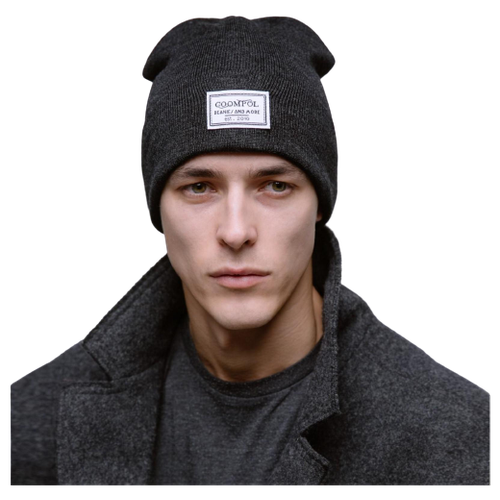 фото Шапка мужская леон м, цвет тёмно-серый, р-р 56-58 нет бренда