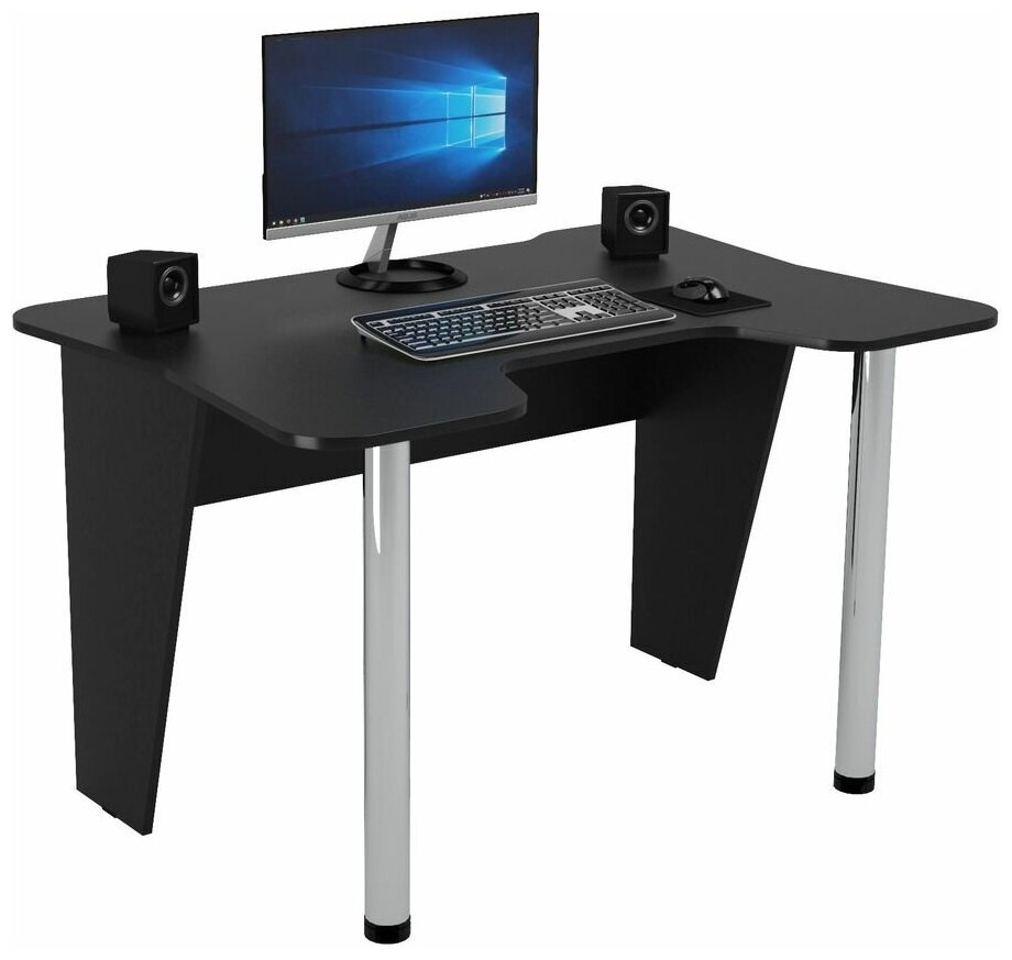 фото Стол игровой витал-пк Сэт 120, ЛДСП, черный