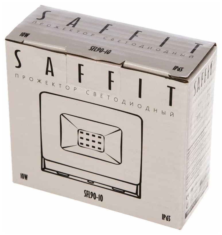 Прожектор светодиодный Saffit SFL90-10 55070, 10 Вт, свет: холодный белый - фотография № 2