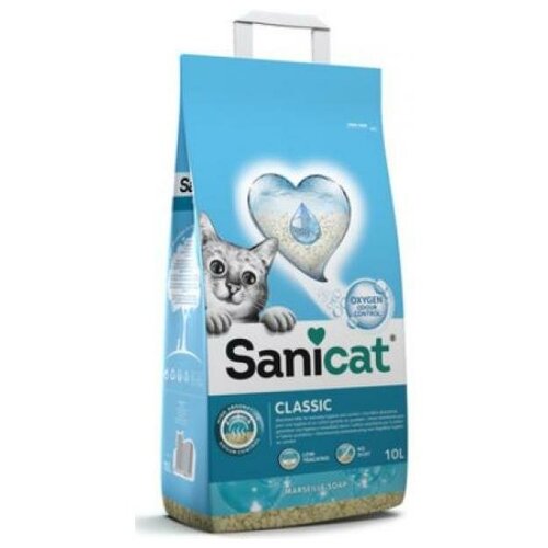 SaniCat впитывающий антибактериальный наполнитель с активным кислородом с ароматом марсельского мыла (20 л)