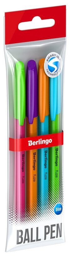 Набор шариковых ручек Berlingo Triangle Fuze Stick (0.3мм, синий цвет чернил) 4шт. (CBp_05218_4)