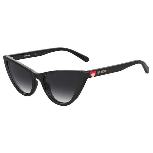 фото Солнцезащитные очки love moschino, прямоугольные, оправа: пластик, для женщин, черный