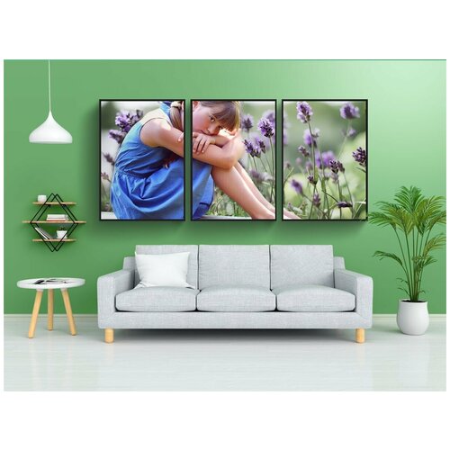 фото Набор модулных постеров для интерьера "человек, женский, девочка" 60x90 см. в тубусе, без рамки lotsprints