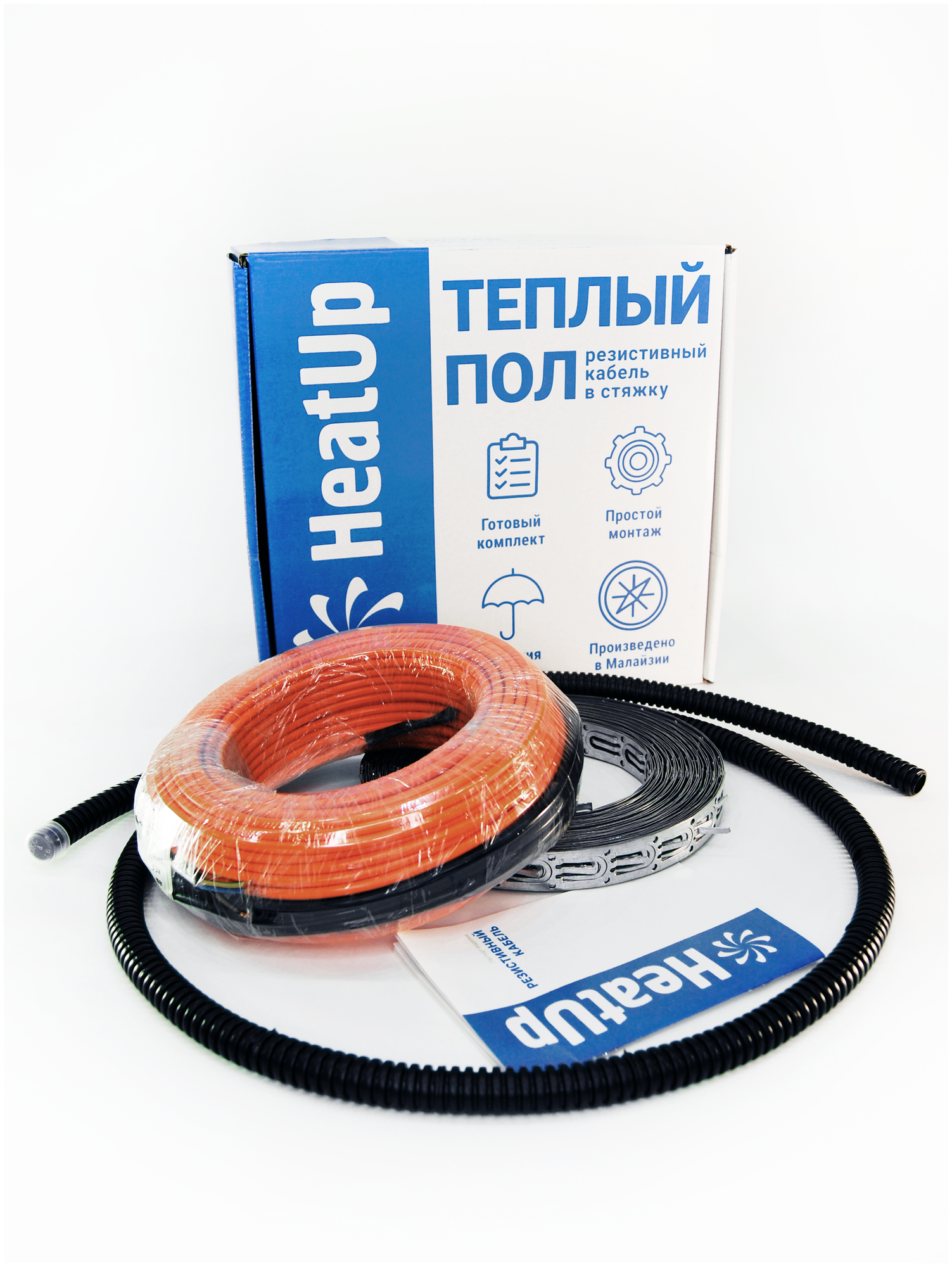 Теплый пол HeatUp 1.0м2/ 200Вт (греющий кабель) 10м