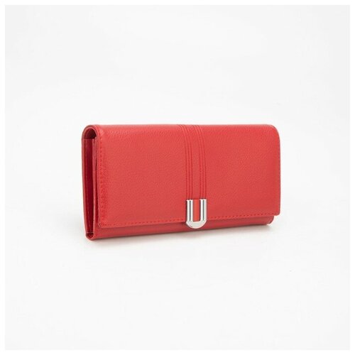 фото Кошелёк, 5 отделов, на магнитах, цвет красный нет бренда