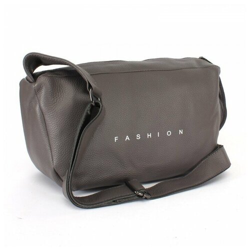 фото Сумка женская натуральная кожа gu 1002-5588, 1отд, плечевой ремень, серый 229500 аделия