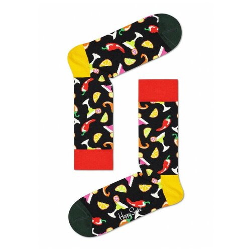 Носки унисекс Drink Sock с принтом в виде коктейлей, черный, 29