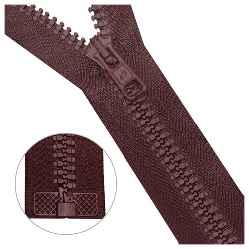 фото Молния трактор тип 10 (6мм) 1 замок 85см arta (033 т.бордовый) 5 шт