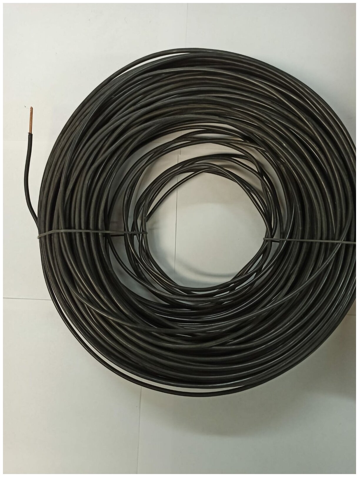 Провод однопроволочный ПУВ ПВ1 1х6 черный(смотка из 2 м)