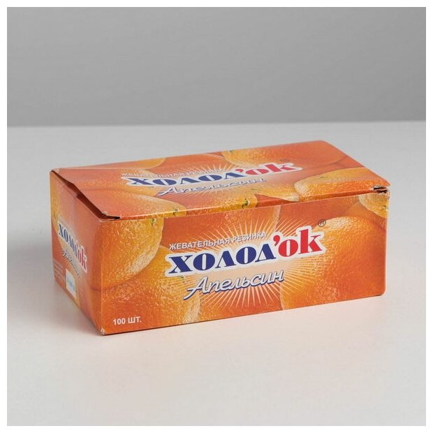 Жевательная резинка холодок с ароматом апельсина, 100 шт по 3,5 гр / Холодок - фотография № 3