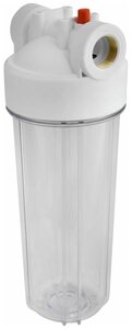 FPC-10SL-34 <b>Корпус</b> магистрального <b>фильтра</b> 10SL 3/4", прозрачный, 42 бар, ХВС <span>дюйм: 3/4 Max давление, °с: 2-35 Габариты без упаковки, мм: 120х120х315 Вес нетто</span>