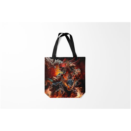 фото Сумка-шоппер / 40х40 см / геймерам / darksiders демон всадник burnettie