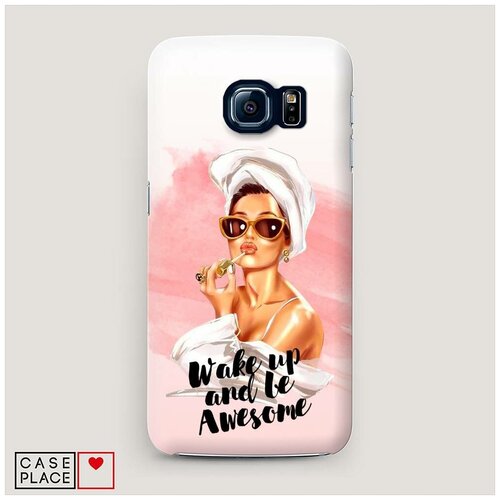 фото Чехол пластиковый samsung galaxy s7 wake up and be awesome case place