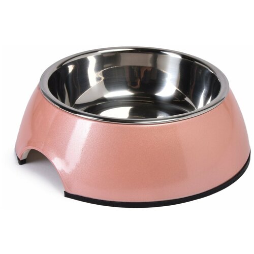 SuperDesign миска на меламиновой подставке 350 мл, розовая