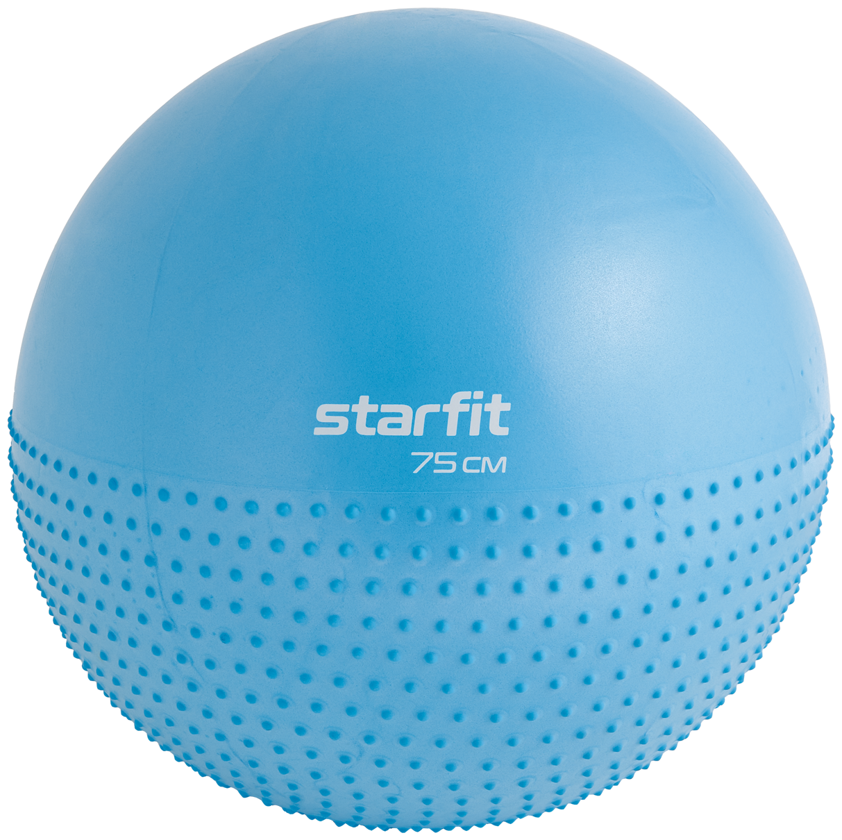 Фитбол полумассажный STARFIT Core GB-201 75 см, антивзрыв, синий пастель