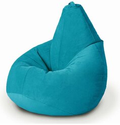 MyPuff кресло-мешок Груша, размер XXXL-Стандарт, мебельный велюр, бирюза