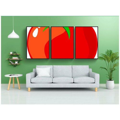 фото Набор модулных постеров для интерьера "помидор, фрукты, овощ" 60x90 см. в тубусе, без рамки lotsprints