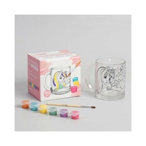 фото Кружка для росписи красками «волшебные единороги» школа талантов разноцветный россия