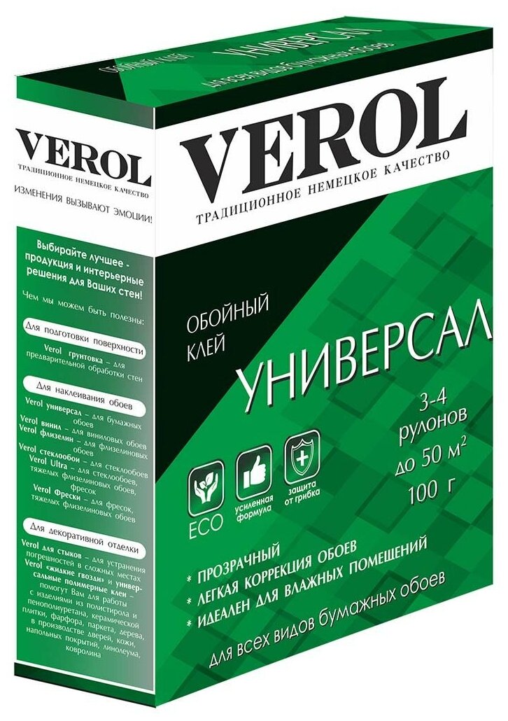 Клей обойный универсальный VEROL MINI усиленный 100г