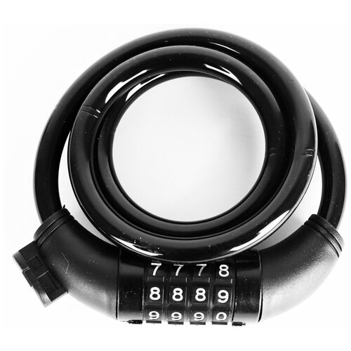 фото Vinca sport замок велосипедный кодовый 10*1000мм, черный тросик, инд.уп. vs 101.427 black