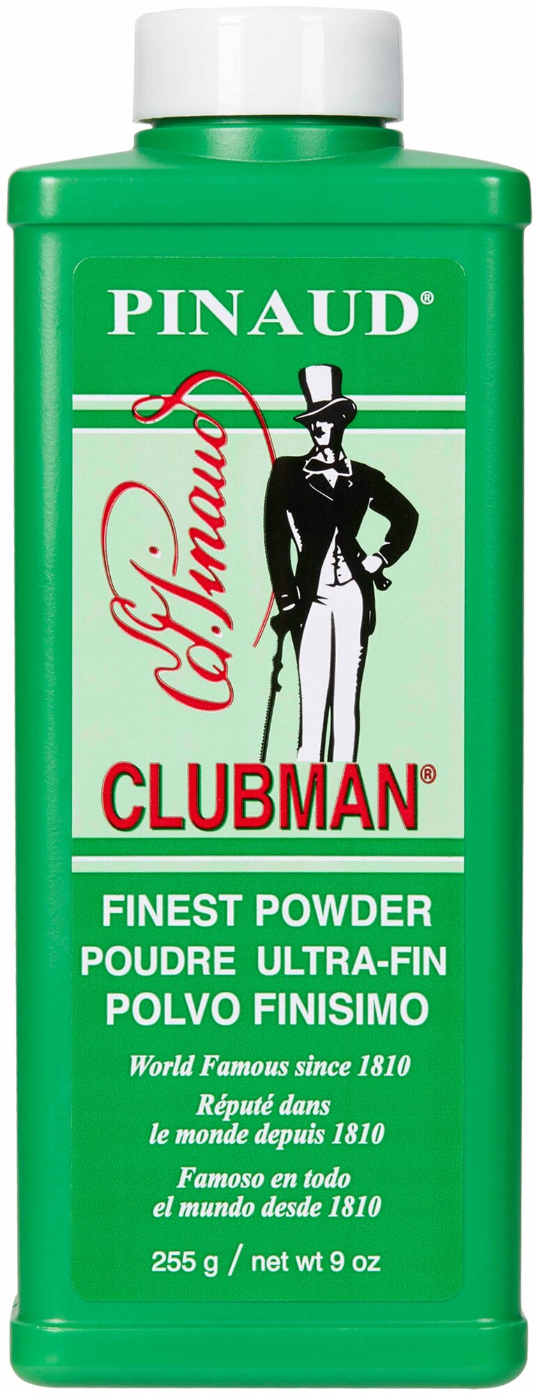 Clubman Finest Powder Ultra-Fin Тальк супер-легкий (белый), 255гр