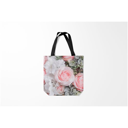 фото Сумка-шоппер / 40х40 см / тренды / цветы розы burnettie