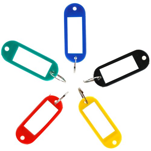 бирка для ключей аллюр пластик цвет микс Бирка для ключей, глянцевая фактура, 50 шт., зеленый, оранжевый