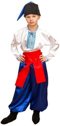 Костюм Украинец детский Элит Классик 32 (128 см) (шапка, рубаха, пояс, шаровары, имитация обуви)