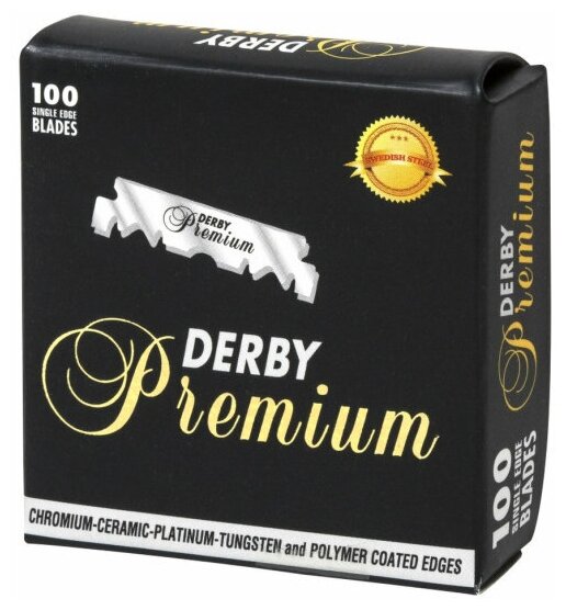 Derby Premium Barber Razor - Сменные лезвия для бритья 100 шт