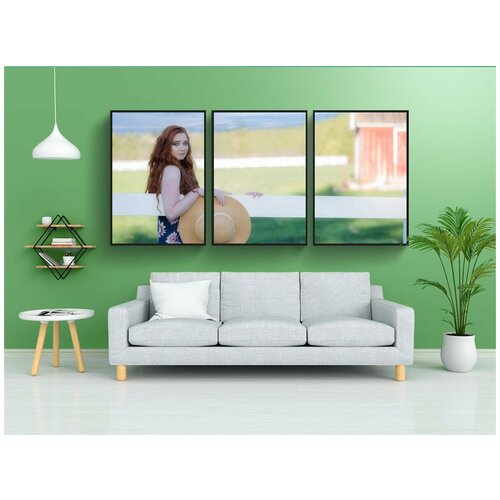 фото Набор модулных постеров для интерьера "природа, летом, трава" 60x90 см. в тубусе, без рамки lotsprints