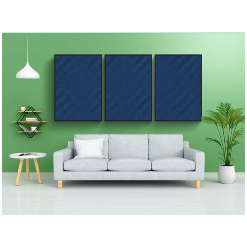 фото Набор модулных постеров для интерьера "ткань, текстиль, синий" 60x90 см. в тубусе, без рамки lotsprints