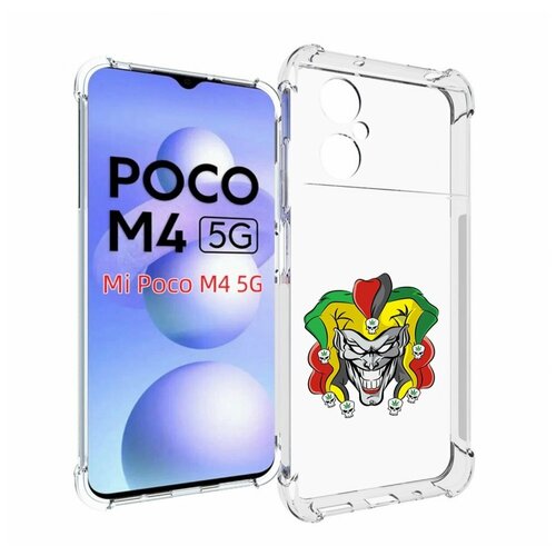 Чехол MyPads злодей-клоун для Xiaomi Poco M4 5G задняя-панель-накладка-бампер чехол mypads злодей клоун для realme 10 5g задняя панель накладка бампер