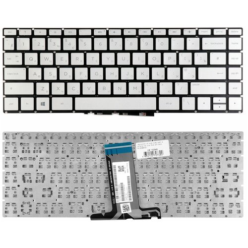 Клавиатура для ноутбука HP 14-BS, 14-BR, 14-BF, 14-BK, серебристая (p/n: HPM16L93SU6920, 920894-B31)