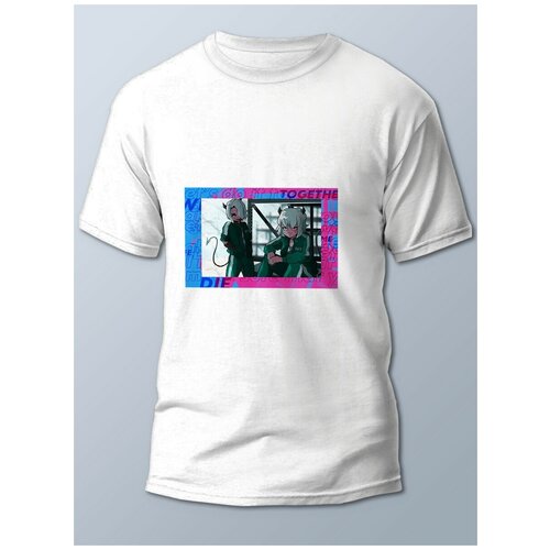 фото Футболка мужская белая сериалы игра в кальмара (игра в кальмара, squid game) - 21721 brut-shop