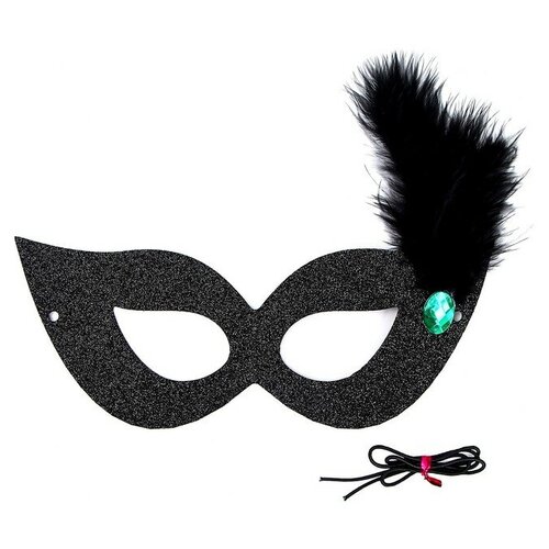 карнавальная маска страна карнавалия ведьмочка с диодом Страна Карнавалия Карнавальная маска «Незнакомка» с пером микс