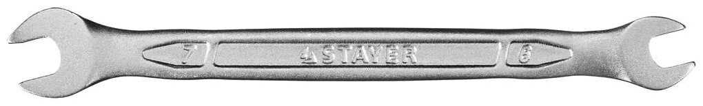 Ключ рожковый STAYER 27035-06-07 7 мм х 6 мм