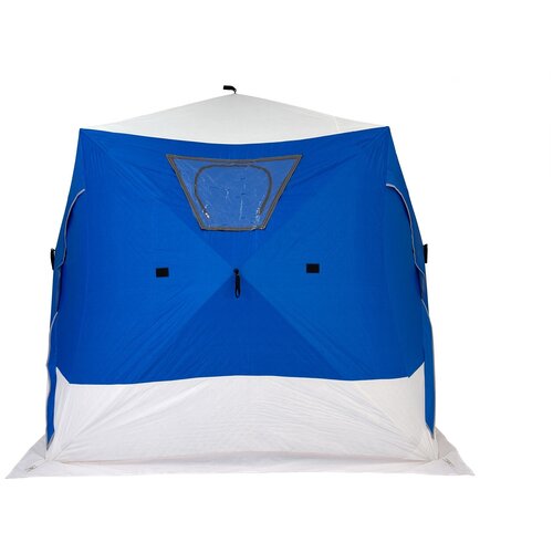 фото Палатка куб "condor" зимняя утепленная 2,2 х 2,2 х 2,15 синий/белый