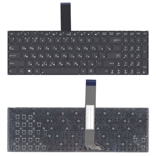 Клавиатура для ноутбука Asus K56 черная без рамки плоский Enter 824₽