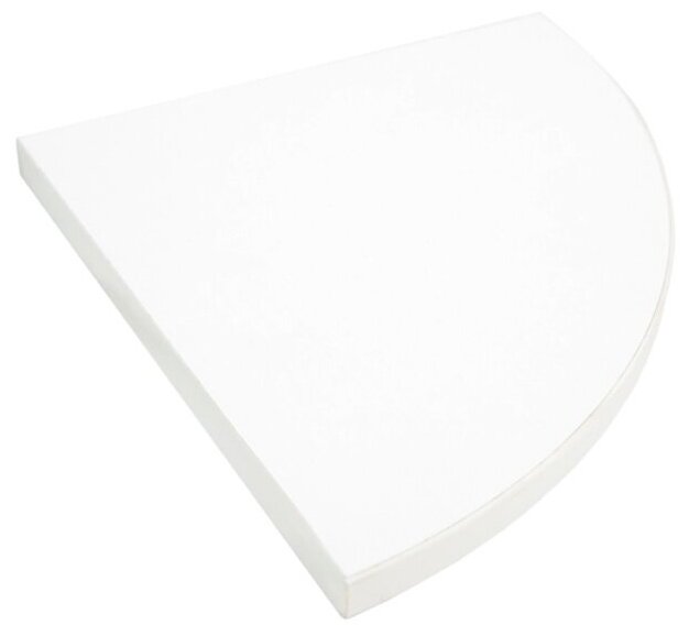 фото Полка мебельная угловая 25x25x1.6 см, цвет белый матовый