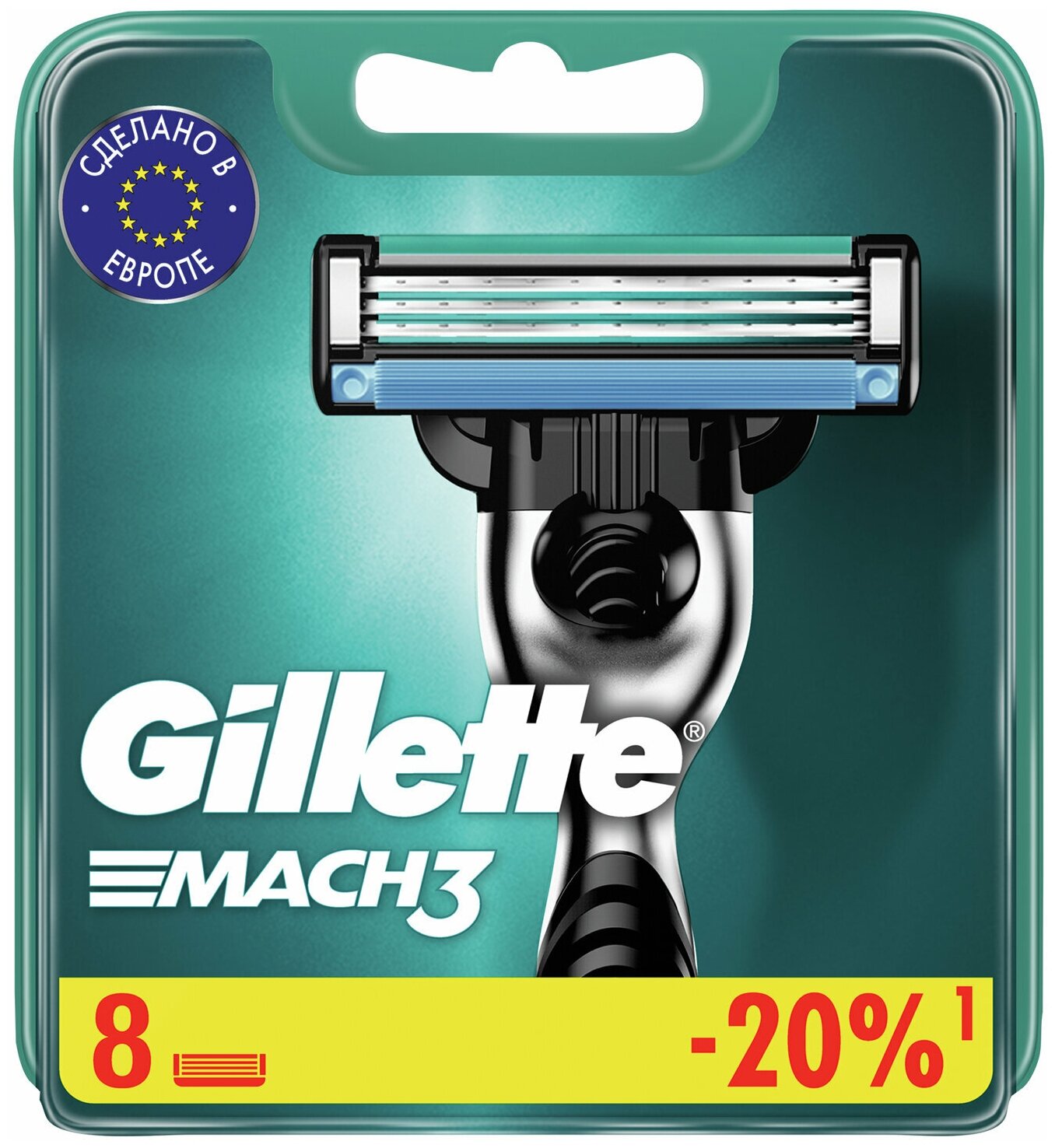 Сменные Кассеты Для Мужской Бритвы Gillette Mach3, с 3 лезвиями, прочнее, чем сталь, для точного бритья, 8 шт