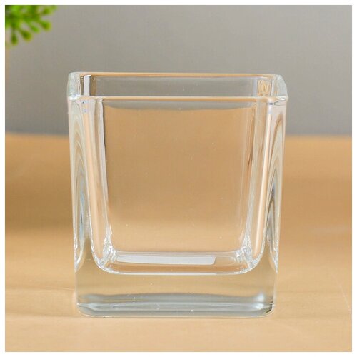 Ваза Кубик Бернарди-1 6х6х6 см прозрачная 509₽