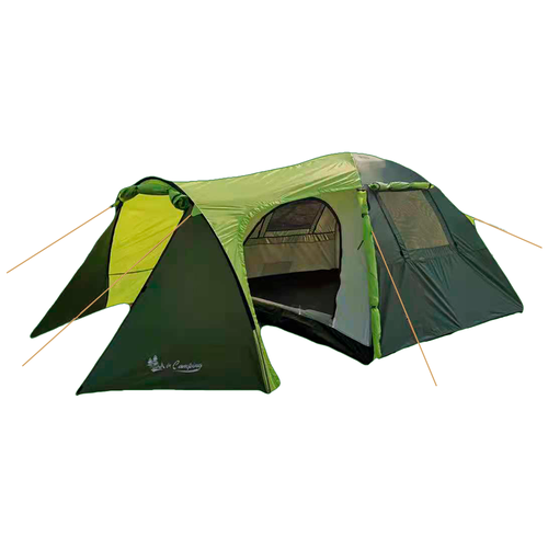 Туристическая палатка шатер четырехместная двухслойная с водостойким тамбуром