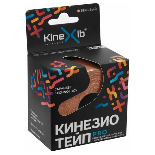 KineXib Кинезио-тейп Kinexib Pro, 5 м х 5 см, чёрный